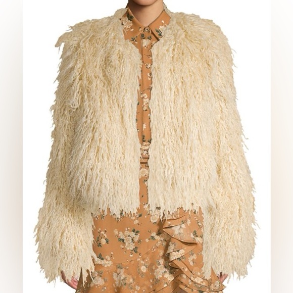 MICHAEL KORS COLLECTIONNWT! Chubby Shaggy Faux-Fur Coat Size: Small